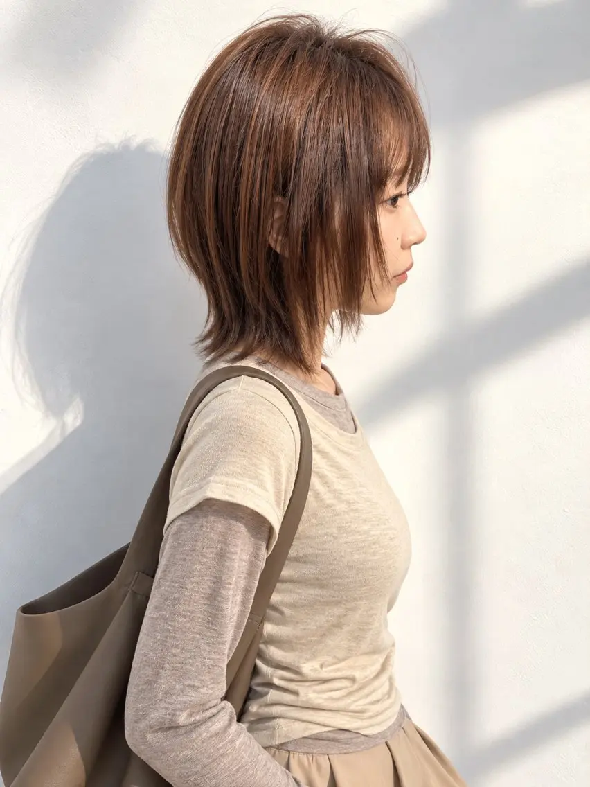 ミディアム 似合わせボブ レイヤーKOUGAのヘアスタイル
