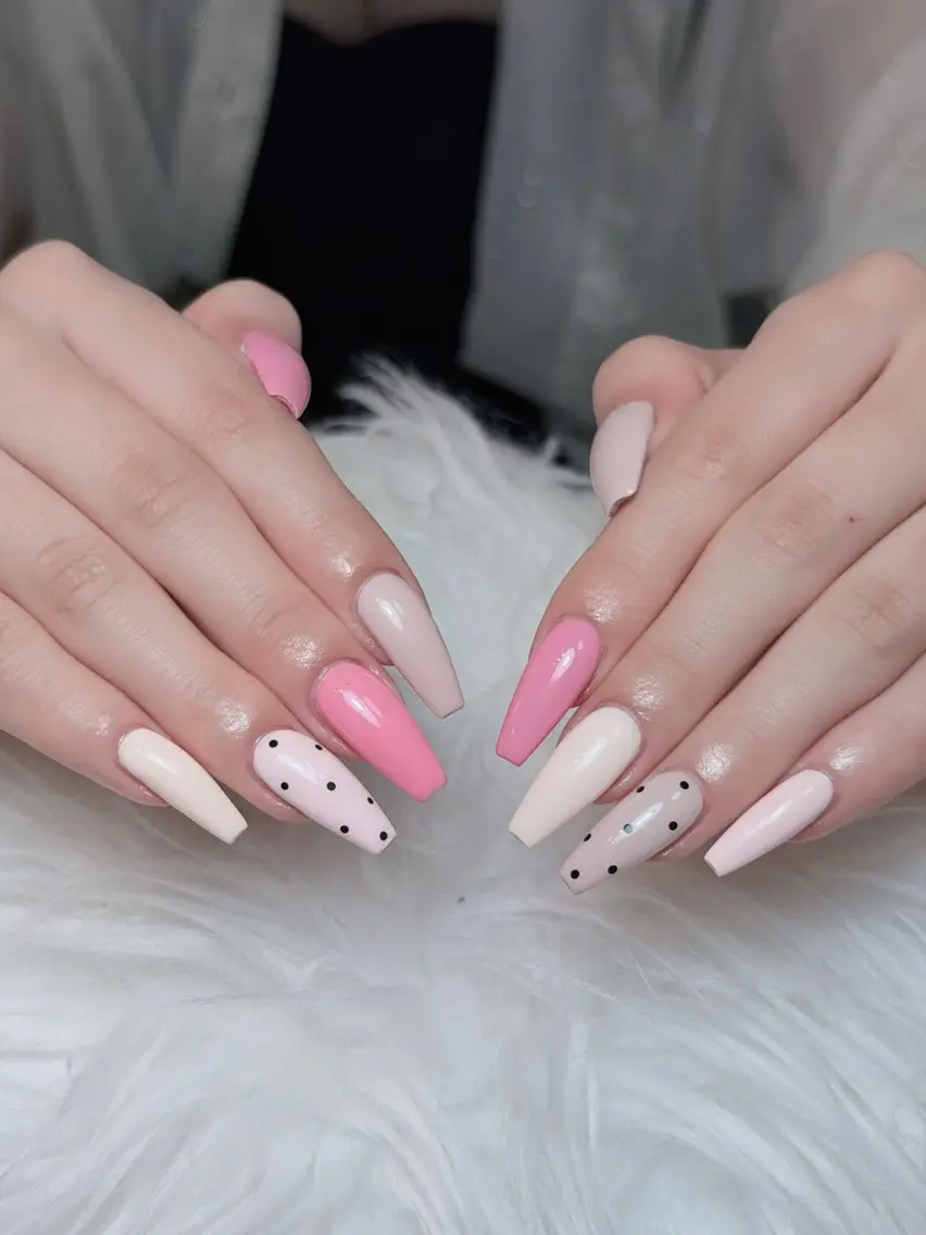 ネイル チークネイル ドット フレンチネイル グラデーション ハート ハンドネイル Julli NailStudioのネイルデザイン