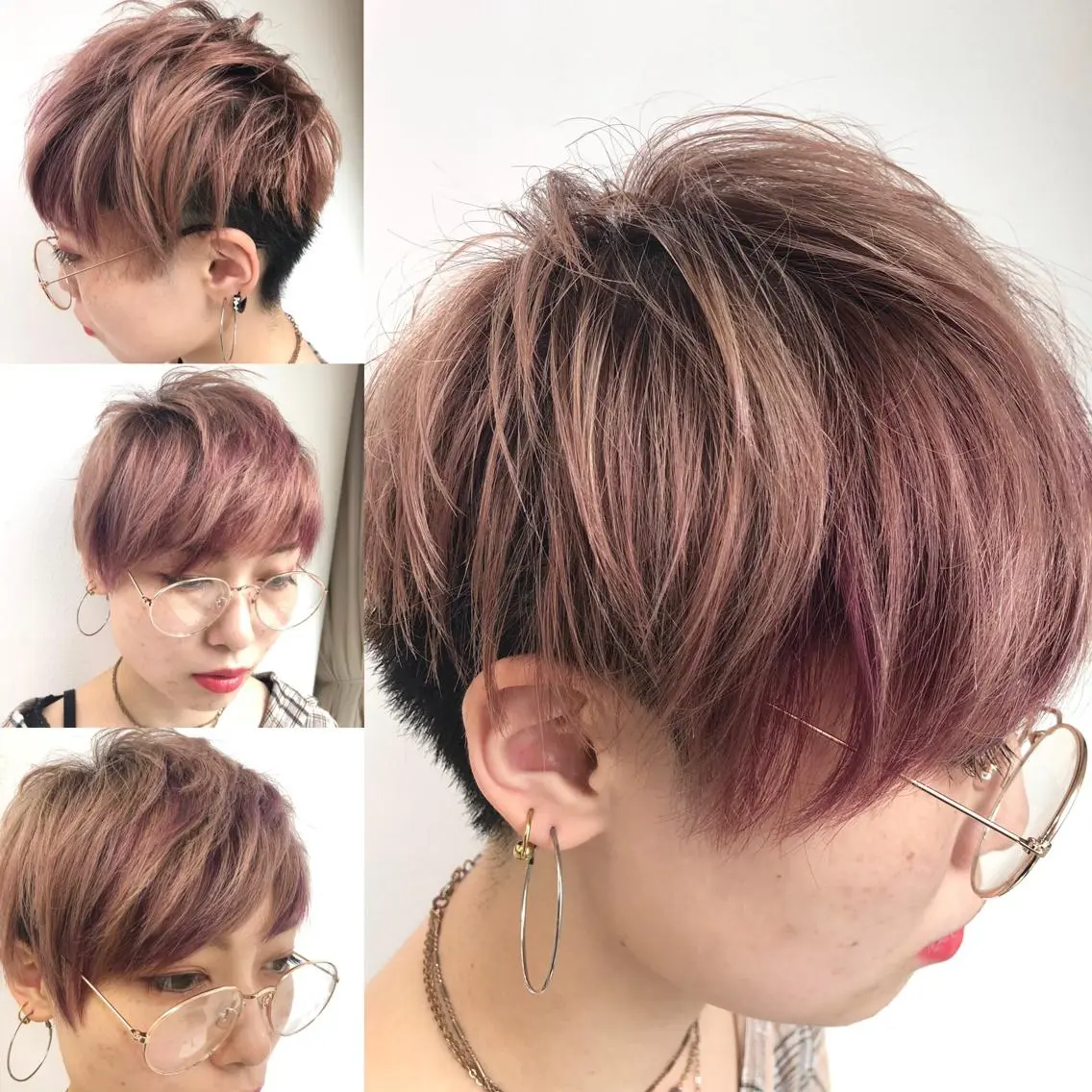 ショート カラー ハイライトカラー ハイライト ショートヘア 【髮質改善特化】 lic吉祥寺のヘアスタイル