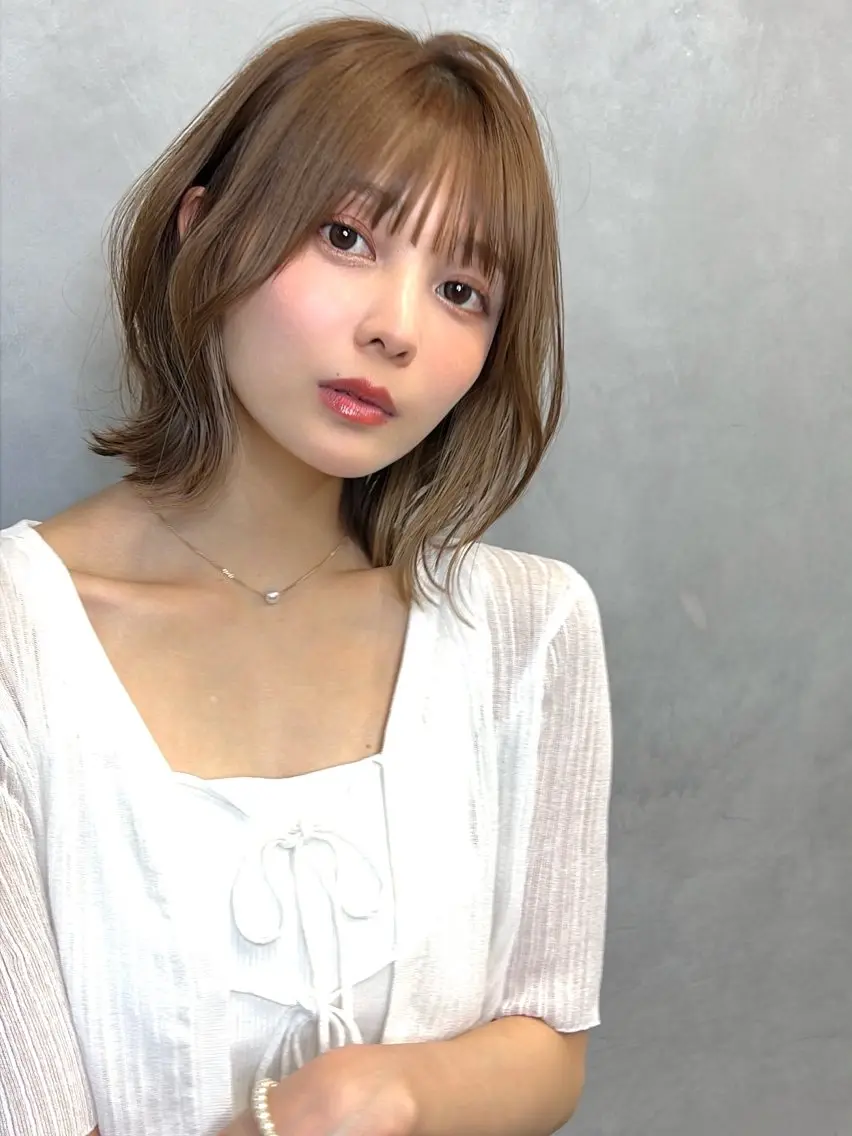 ショート カラー ボブ ボブ/レイヤー /植原健太のヘアスタイル