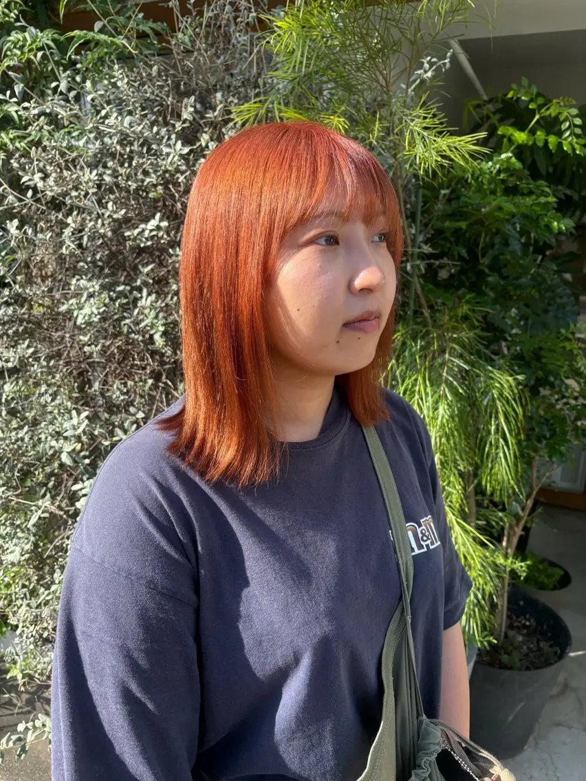 ミディアム 羽田 桃菜のヘアスタイル