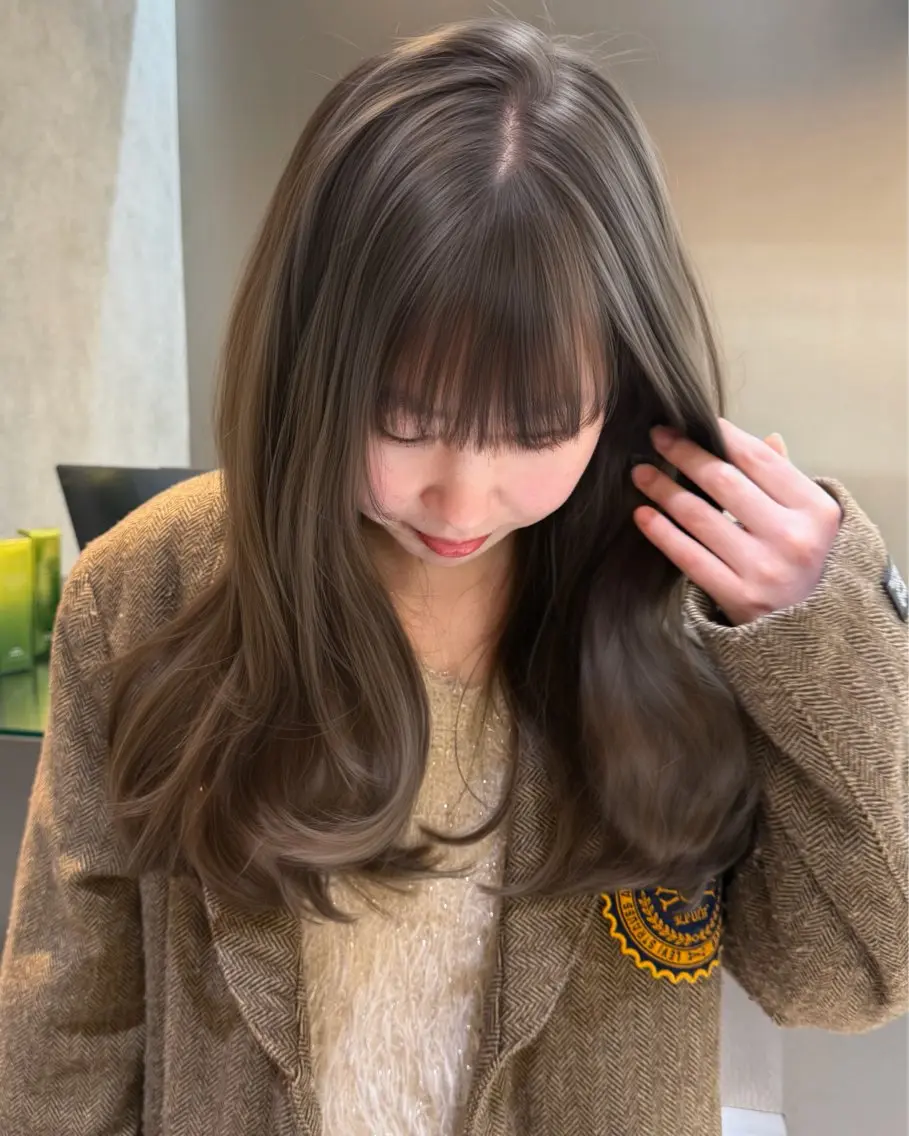 韓国風顔周りカット➕ワンカラー➕トリートメント付き𓂃𓏸💖 𓋜レングスは問いません☺️の写真