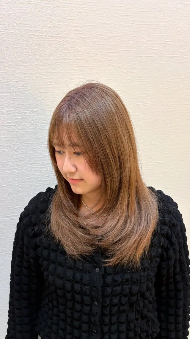 セミロング レイヤーカット カット ヘアカラー hair salon blossy./ちばのヘアスタイル