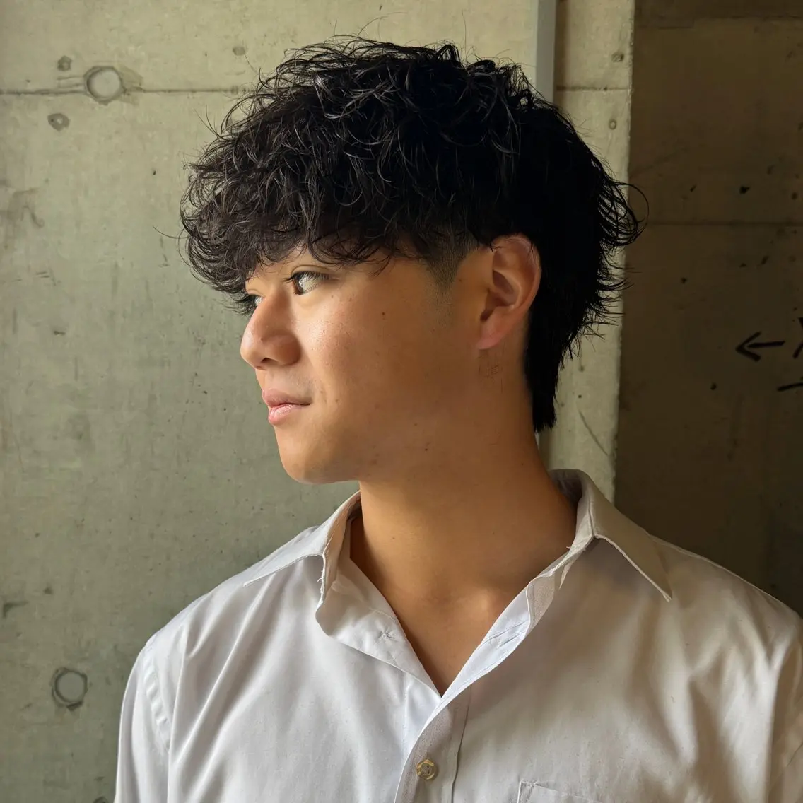 ショート パーマ メンズ 刈り上げ メンズウルフカット ウルフカット カット パーマ トリートメント ヘアセット お悩み×垢抜け特化 KAYA/渋谷のヘアスタイル