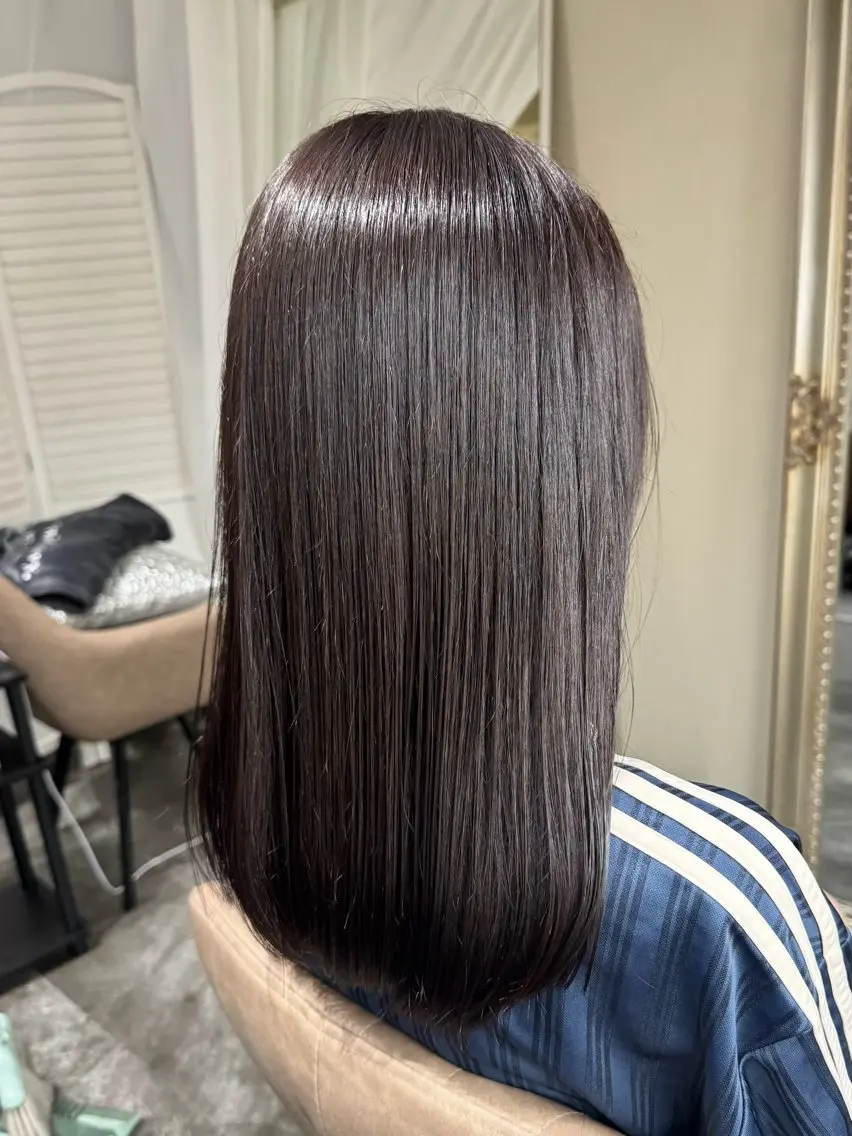 ミディアム カラー アッシュ アッシュブラウン ブラウンカラー 透明感カラー オレンジ カット ヘアカラー トリートメント 13日空き◎髪質改善 misatoのヘアスタイル