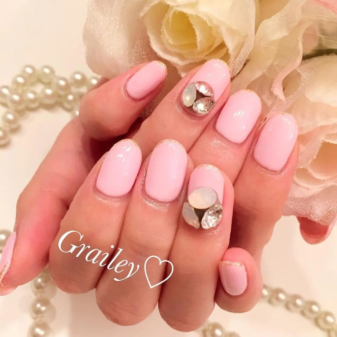 ネイル ストーンネイル nail makoのネイルデザイン