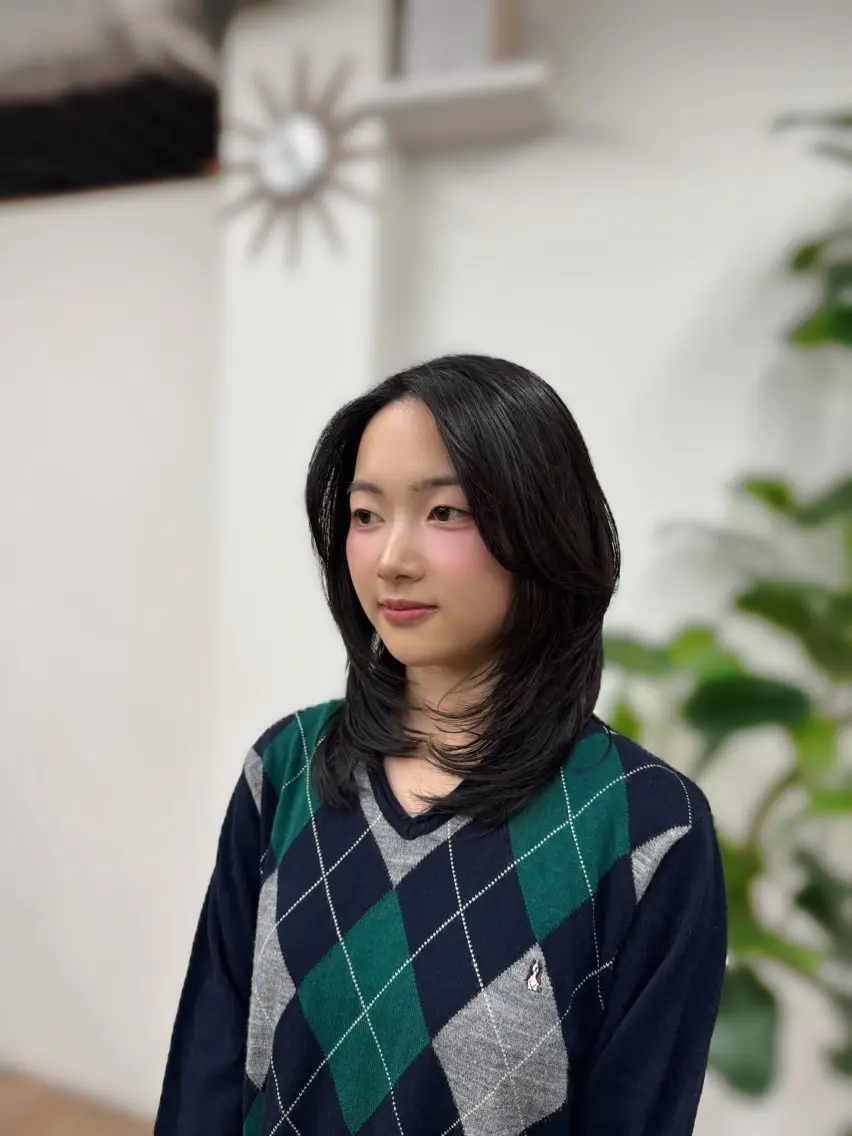 セミロング 藤原航/艶髪 /カットモデル大募集のヘアスタイル