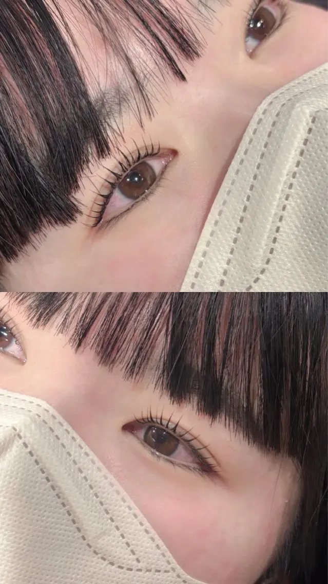 マツエク・マツパ パリジェンヌラッシュリフト 一重×まつ毛パーマ 岩田 礼気のマツエク・マツパデザイン