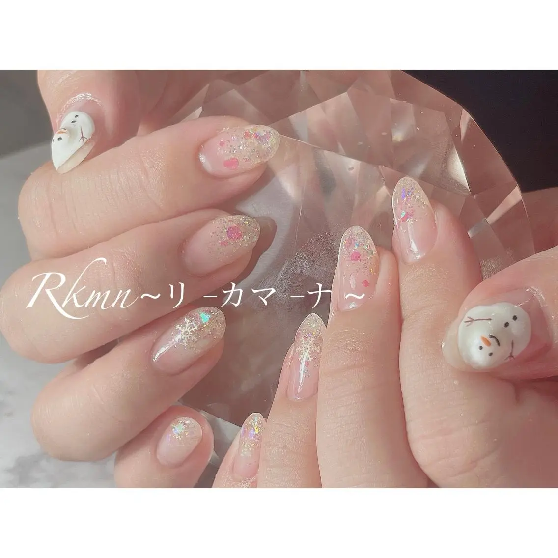 ネイル アートネイル ホログラムネイル ラメ(グリッター) 春ネイル ハンドネイル フットネイル ハンドケア Rkmn ~リ-カマ-ナ~のネイルデザイン