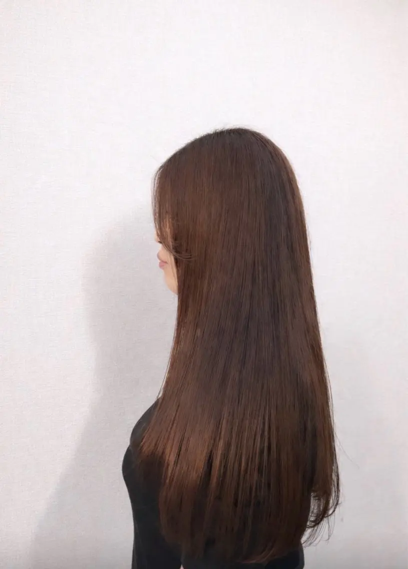 ロング カラー ブラウンカラー カット ヘアカラー トリートメント 艶カラー/レイヤー カット🫧あいりのヘアスタイル