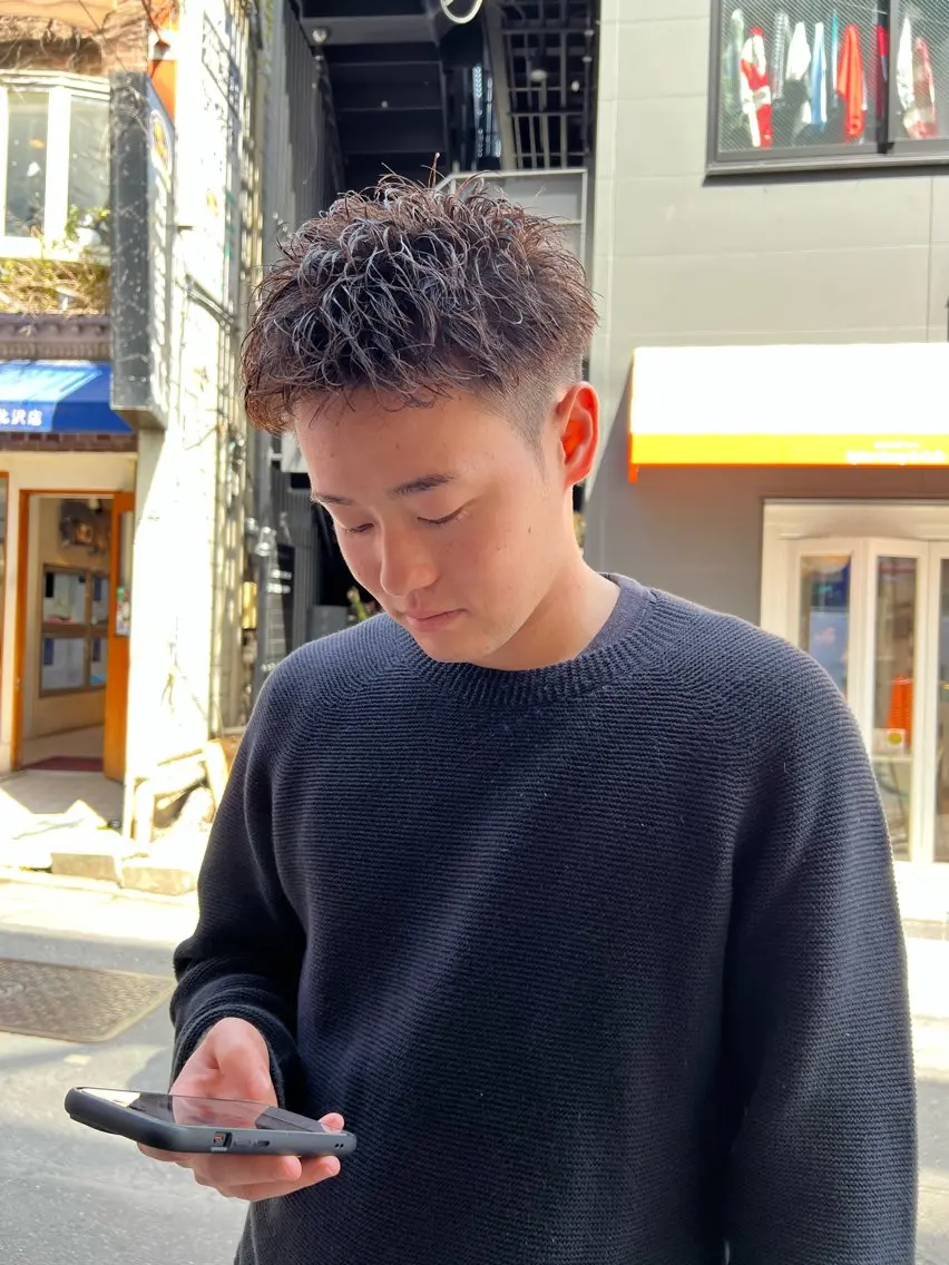 パーマ メンズ 縮毛矯正 糟谷 慈英のヘアスタイル