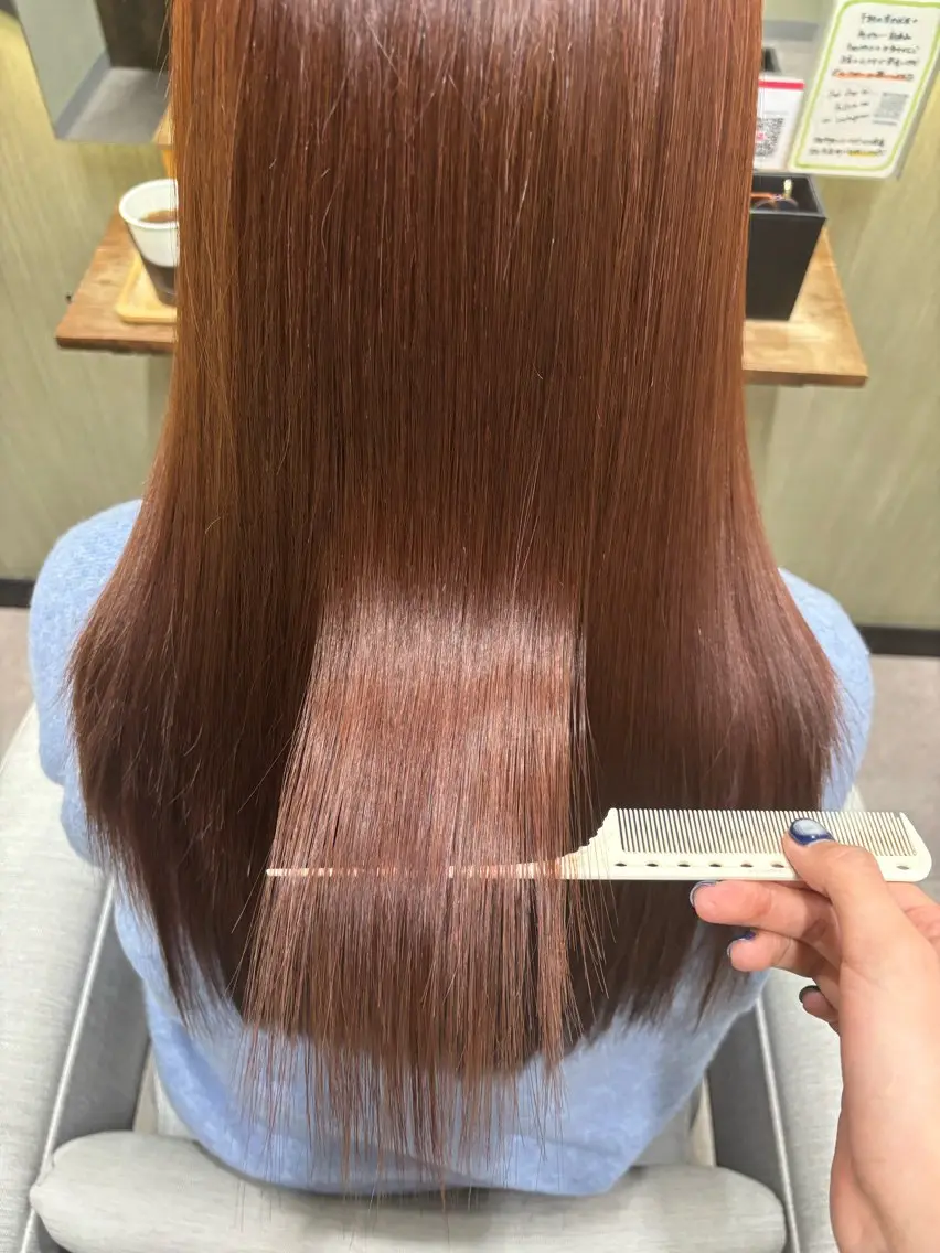 【平日20時限定】カット+美髪カラー+髪質改善トリートメント⭐️の写真