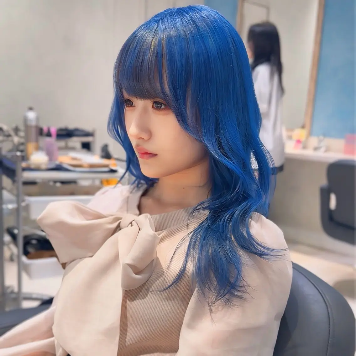 ロング カラー ブリーチ ケアブリーチ ケアカラー 髪質改善 韓国風ヘア ヘアカラー 🦋ブリーチ/カラー 専門AYA💖のヘアスタイル