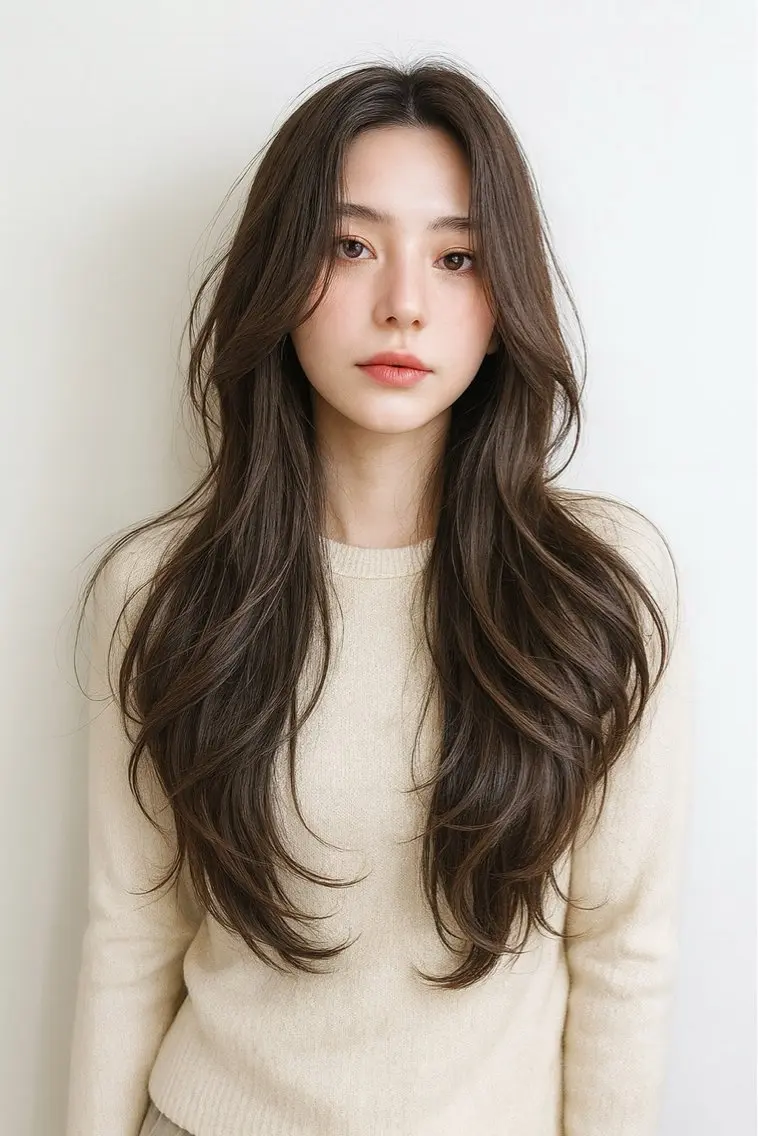 ロング カット ヘアカラー 髪質改善カラー🫧＆ レイヤー🕊古川のヘアスタイル