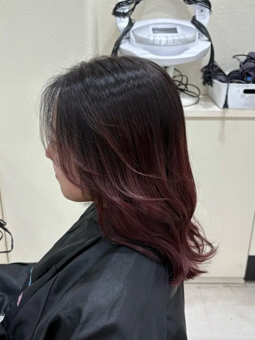 セミロング カラー ヘアアレンジ 💟RINNA 艶カラー💟のヘアスタイル