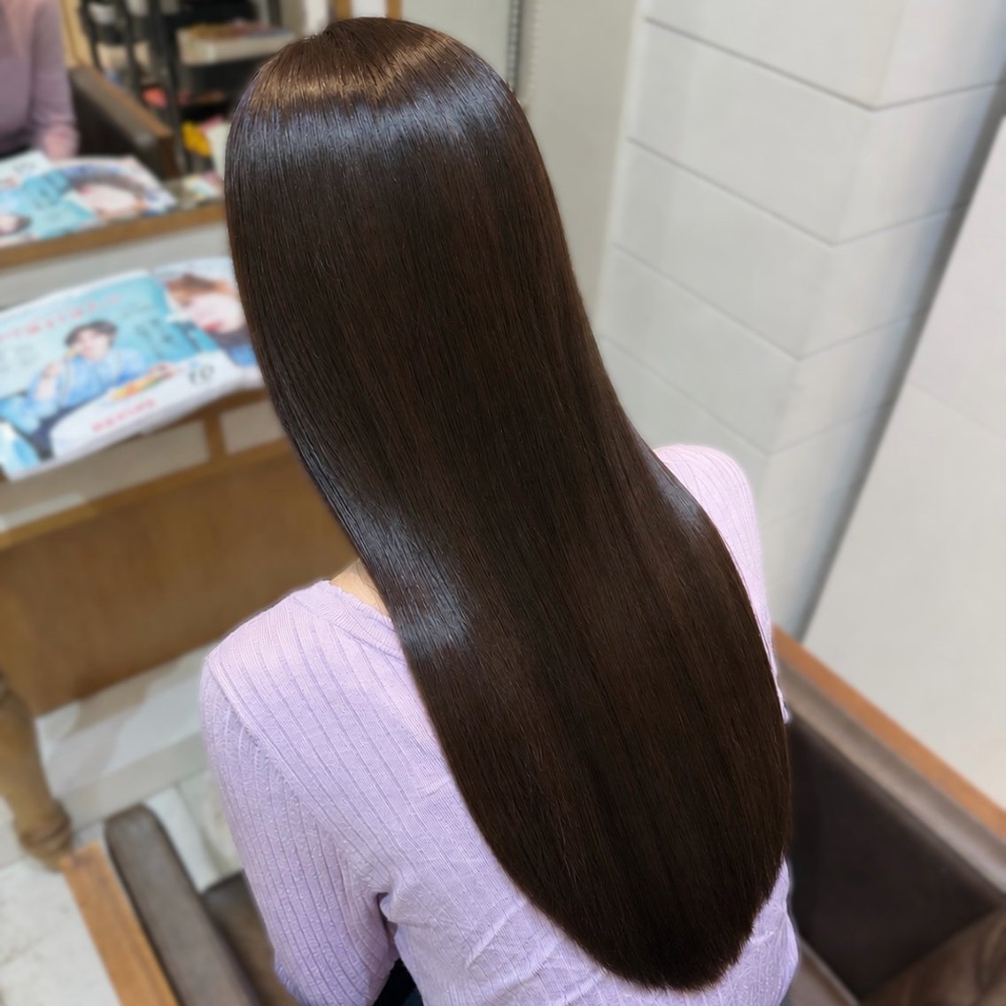ロング ヘアカラー トリートメント Rion🎀/渋谷/ カラー/顔周りカットのヘアスタイル