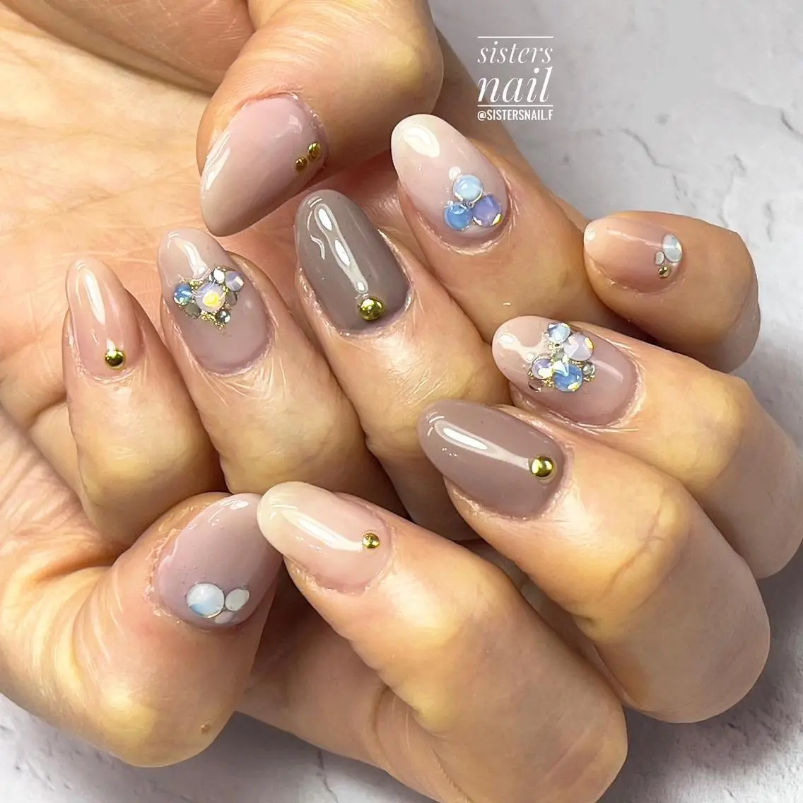 ネイル アートネイル 入学式 卒業式 ハート ニュアンスネイル sisters nail.fのネイルデザイン