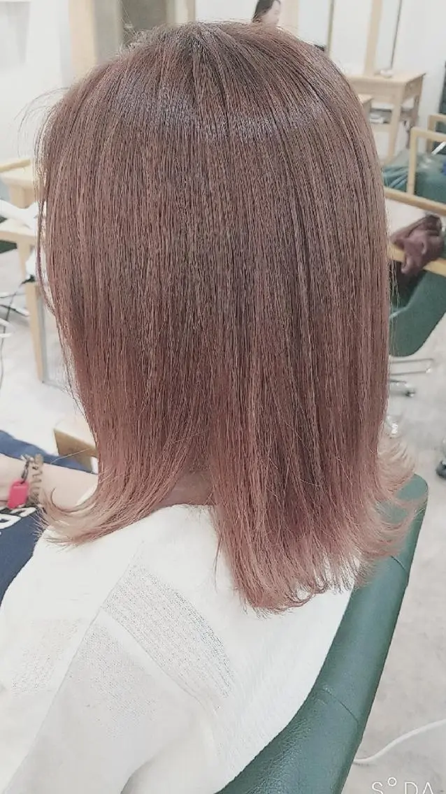 【ミニモ限定】前髪縮毛矯正＋Rカラー＋カット＋2stepトリートメントの写真