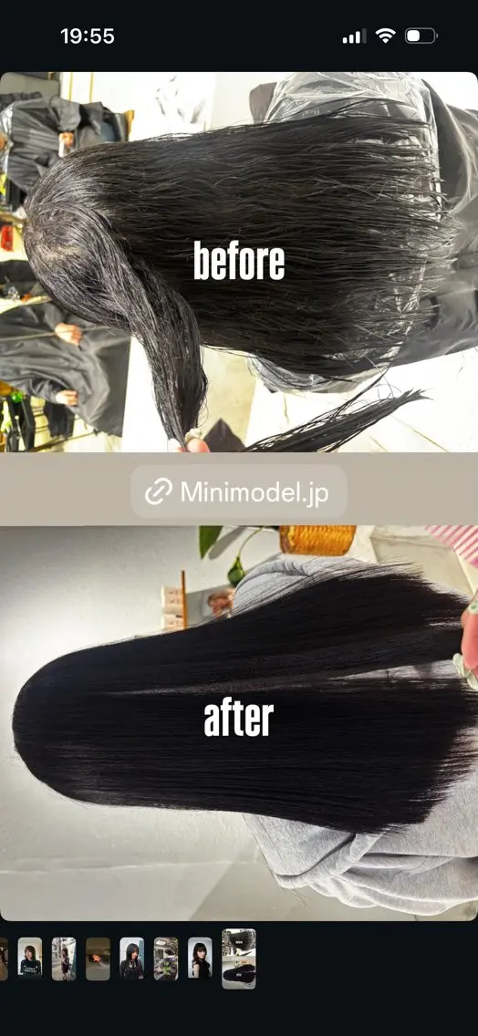 ロング カット 縮毛矯正 トリートメント 🎀抜け感ナチュラル 🎵asuna🪽のヘアスタイル