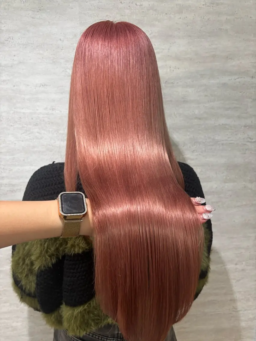 ロング カラー パーマ ヘアアレンジ ヘアカラー トリートメント 🤍韓国風レイヤー/ 艶髪🤍鳥越美羽のヘアスタイル