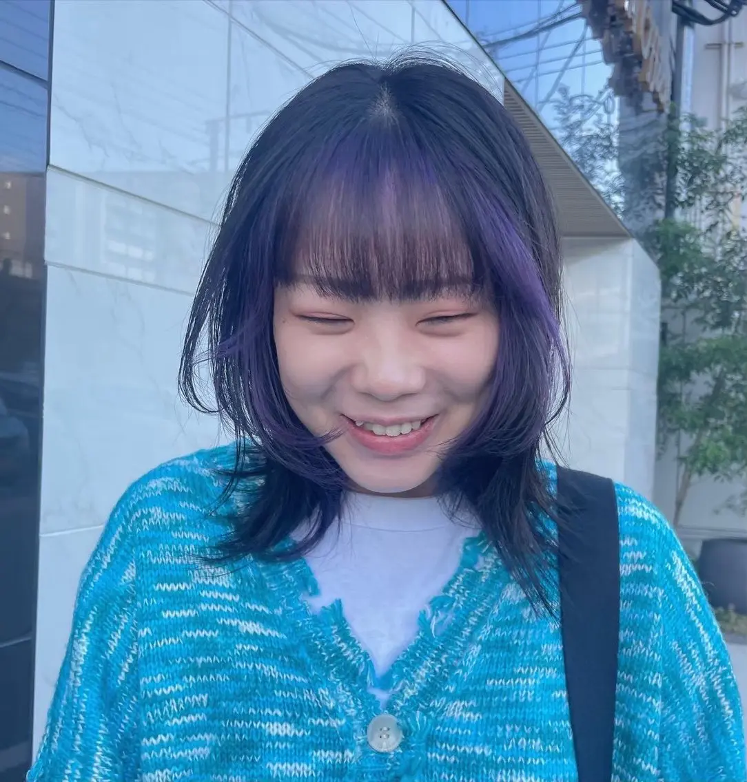 ミディアム カラー ヘアカラー three_ ナオキのヘアスタイル