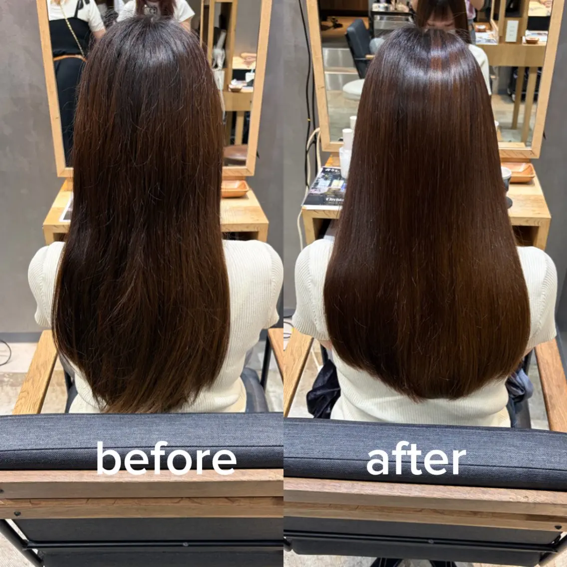 ロング 縮毛矯正 カット 縮毛矯正 トリートメント 透明感ブラウン/艶髪 KIKOのヘアスタイル