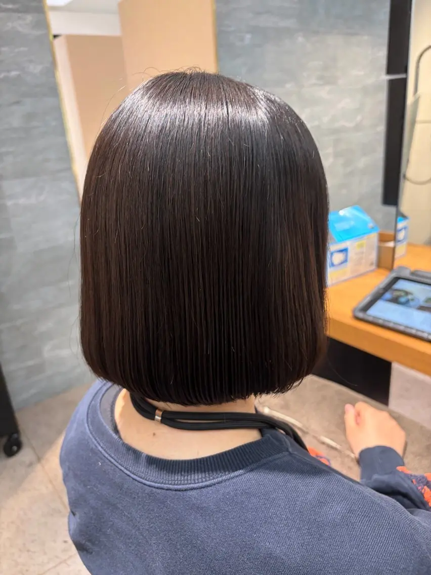 ショート カット 縮毛矯正 トリートメント 髪質改善/艶カラー✨ 50％オフ/斉藤広人のヘアスタイル