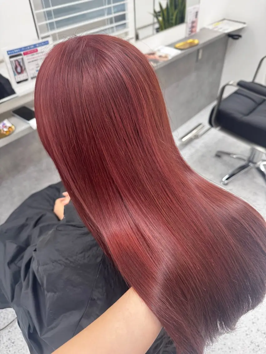 ロング ヘアカラー トリートメント ハイトーン/レイヤー 五島桜樫のヘアスタイル