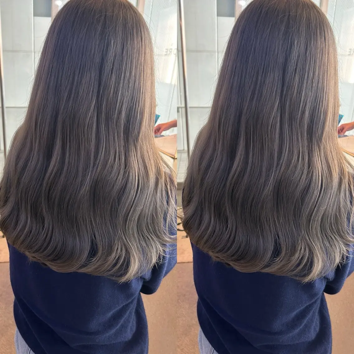 セミロング カラー カット ヘアカラー トリートメント yoriダブルカラー 代表すがわらのヘアスタイル