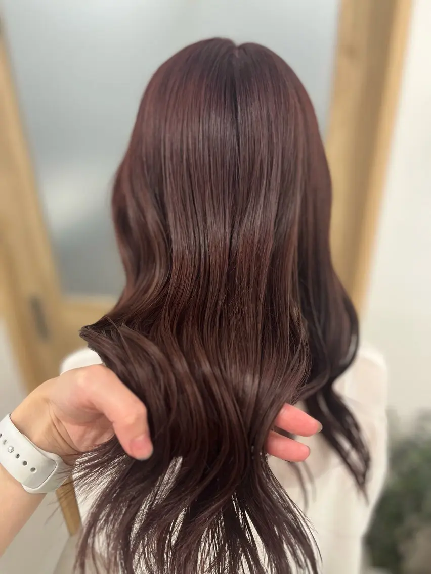 ロング カラー ブラウンカラー ピンクカラー ピンクブラウン カット ヘアカラー トリートメント 🫧ぷる艶カラー🫧 Yuubi🦩のヘアスタイル