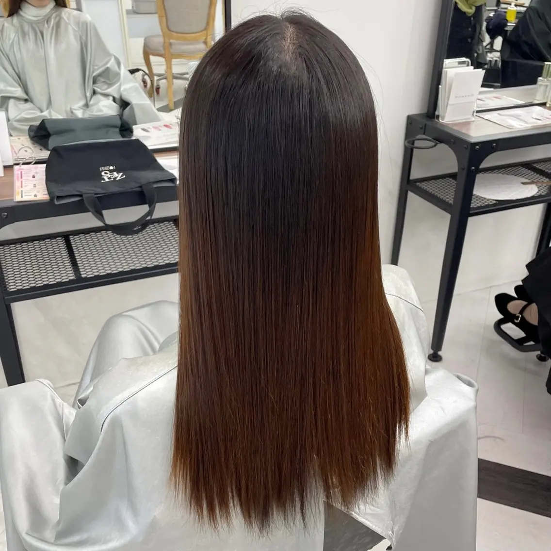 ロング カラー パーマ ヘアアレンジ メンズ 髪質改善 トリートメント 酸性ストレート ストレートパーマ mona/ ストレートスタイル✨のヘアスタイル