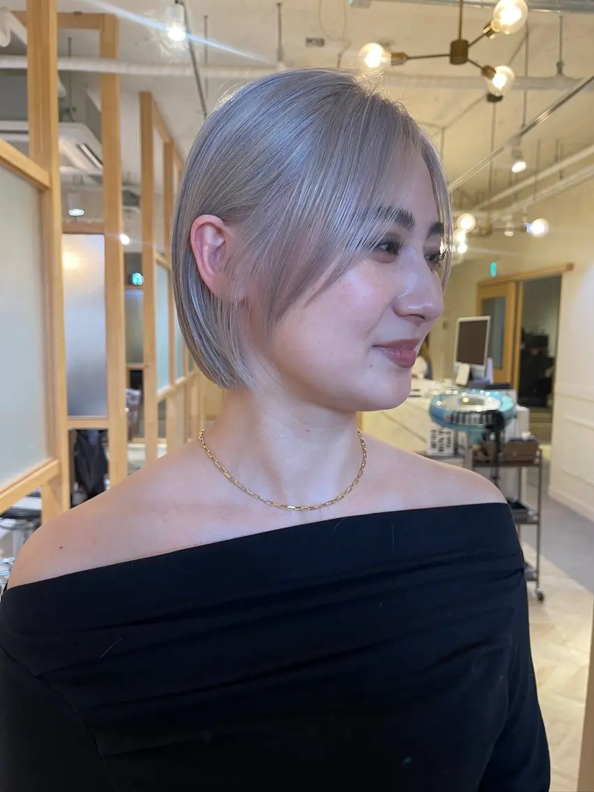 ショート カラー ブロンド ボブ カット ヘアカラー トリートメント “ミニモ最高評価獲得 “代表"Kohei"のヘアスタイル