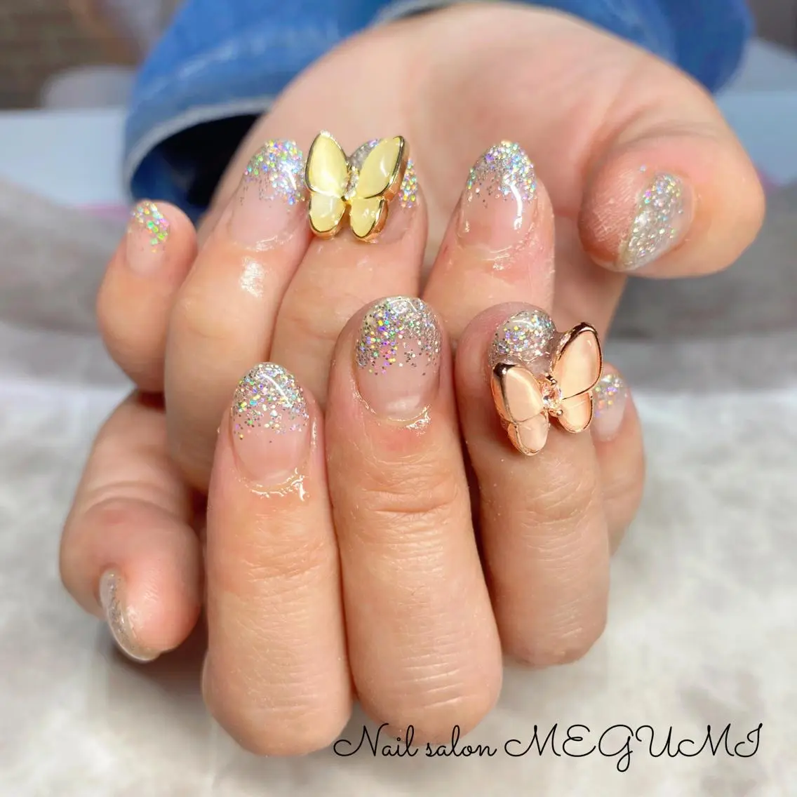 ネイル グラデーション ラメ(グリッター) ラメグラデーション Nail salon MEGUMIのネイルデザイン