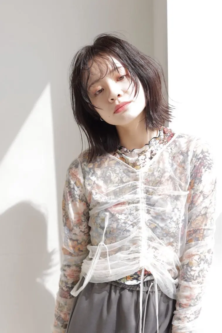 ミディアム ヘアカラー 前田 さくらのヘアスタイル