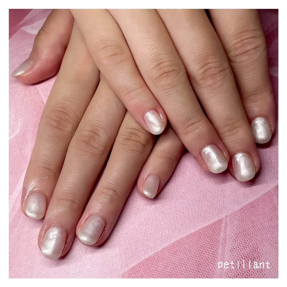 ネイル クリアネイル ホワイト nail salon petillantのネイルデザイン