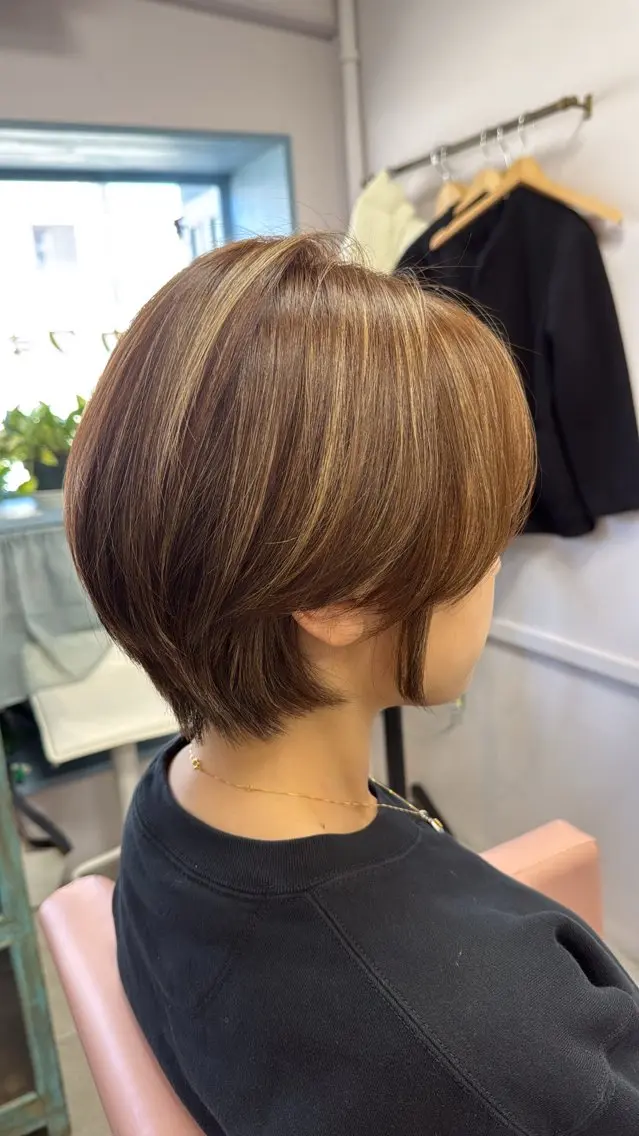 ショート ショートボブ ボブ ショートヘア カット Sakura .のヘアスタイル