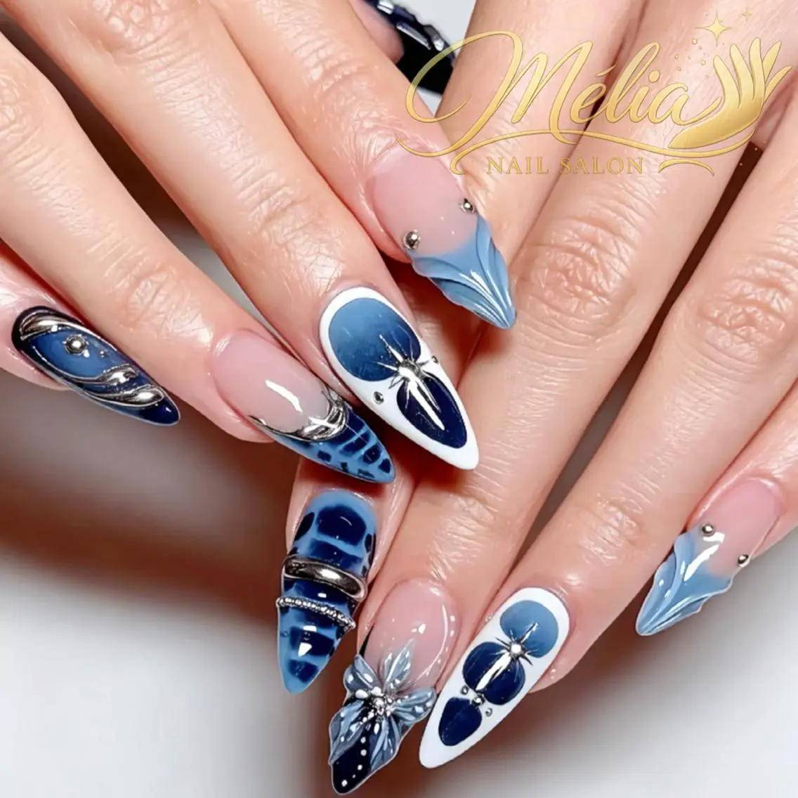 ネイル グラデーション 韓国ネイル ロングネイル 持ち込み シンプルネイル Melia Nail Nambaのネイルデザイン