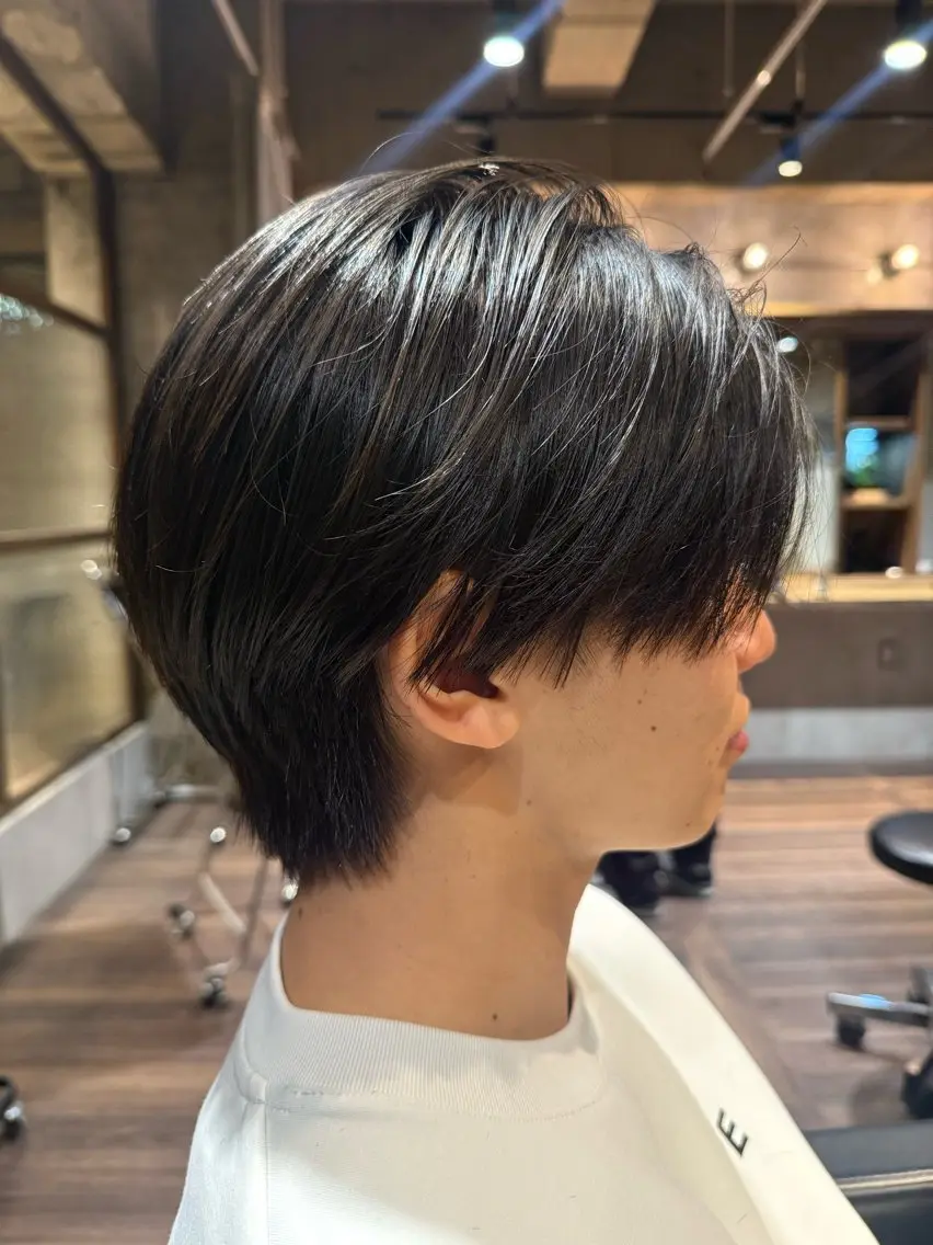 ショート パーマ メンズ センターパート カット メンズ/佐藤 恒輝のヘアスタイル