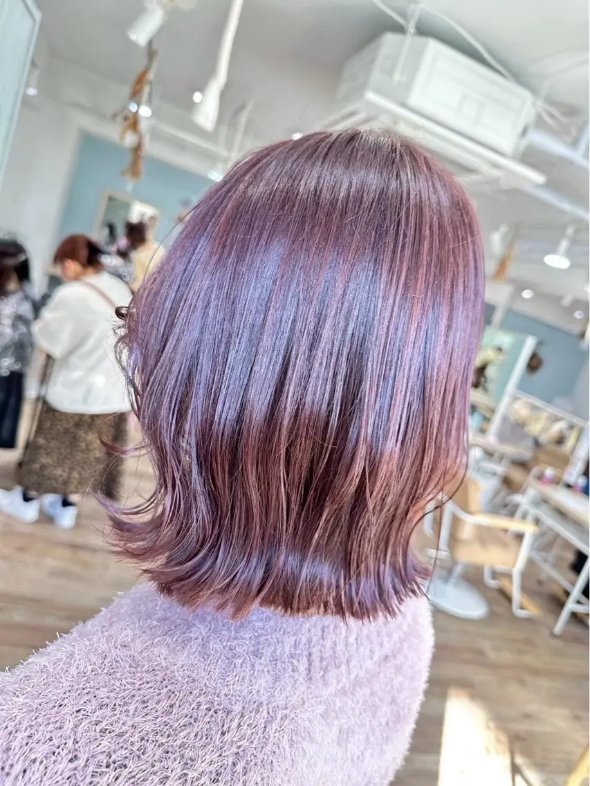ミディアム カラー SAKI🎀 透明感カラーのヘアスタイル