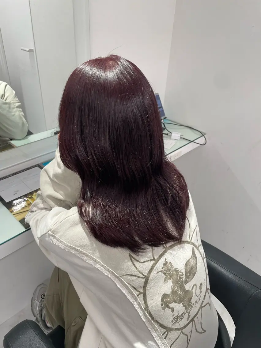 ミディアム カラー ヘアカラー トリートメント トレンド暖色ヘア🍒 miu🍒のヘアスタイル