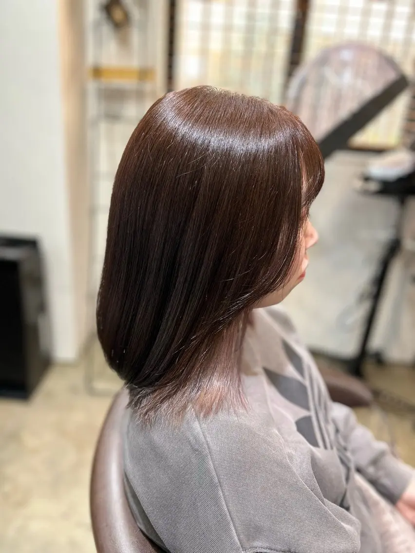 ミディアム カラー 髪質改善NO1🏅 小川 綾子のヘアスタイル