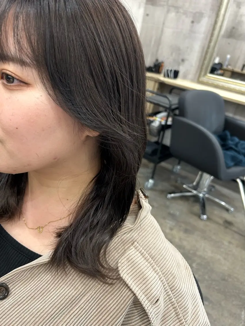 ミディアム カット ヘアカラー トリートメント sunny side 大名　りょう👸🏼のヘアスタイル