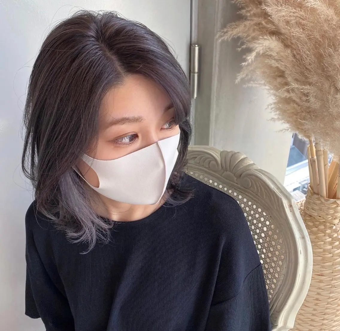 ミディアム カラー PINQ ピンクのヘアスタイル