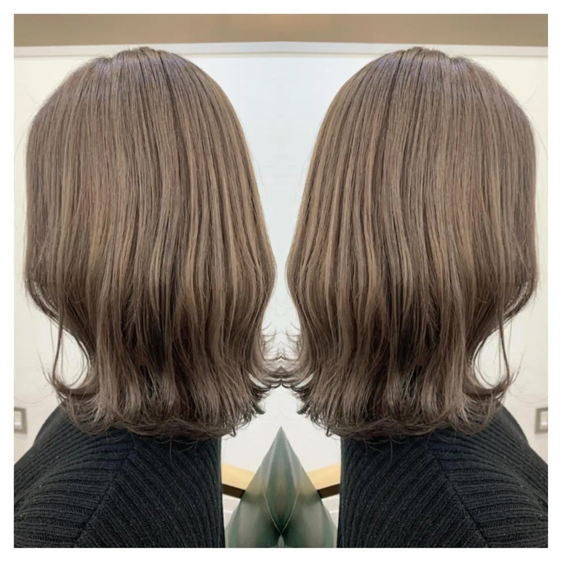 ミディアム カラー カット ヘアカラー トリートメント 村山 茉衣のヘアスタイル