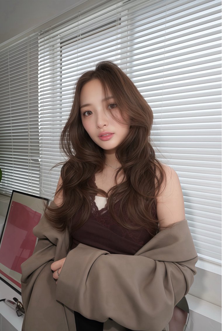 セミロング カラー カット ヘアカラー トリートメント 梅田顔周りカット/ 透明感カラー/みさきのヘアスタイル