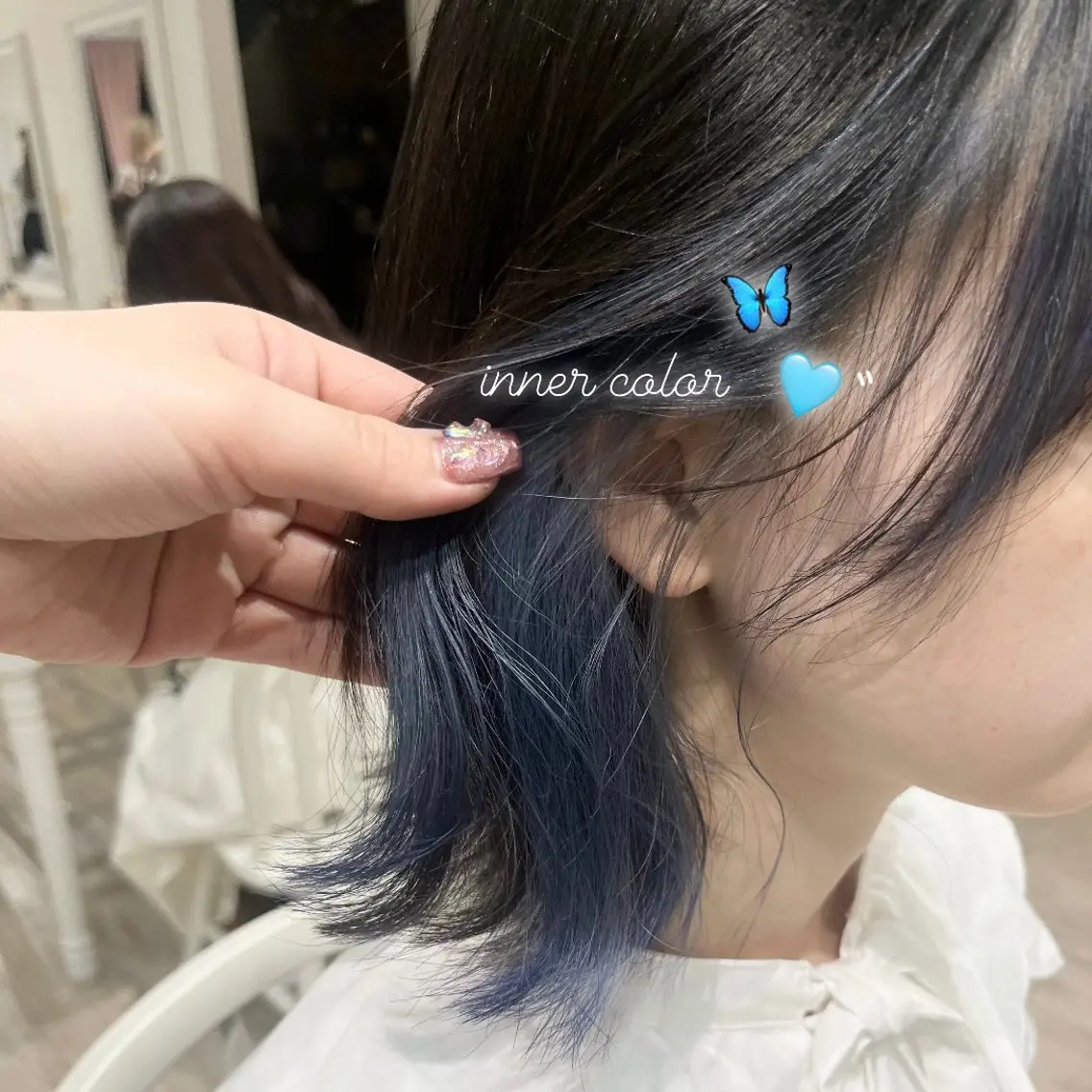ミディアム カラー インナーカラー 𝑴𝒊𝒌𝒖💝 透明感モテカラーのヘアスタイル