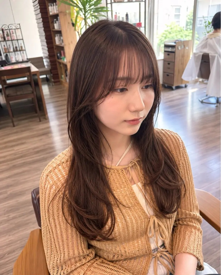 ロング 怜央/艶感カラー /似合わせカットのヘアスタイル