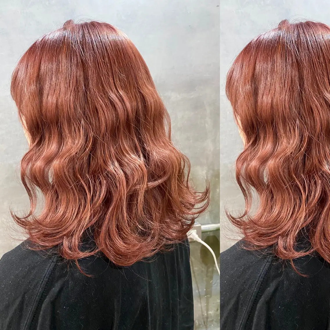 ミディアム カラー ベージュカラー ピンクカラー ピンクベージュ カット ヘアカラー トリートメント ツキノキ ミナのヘアスタイル