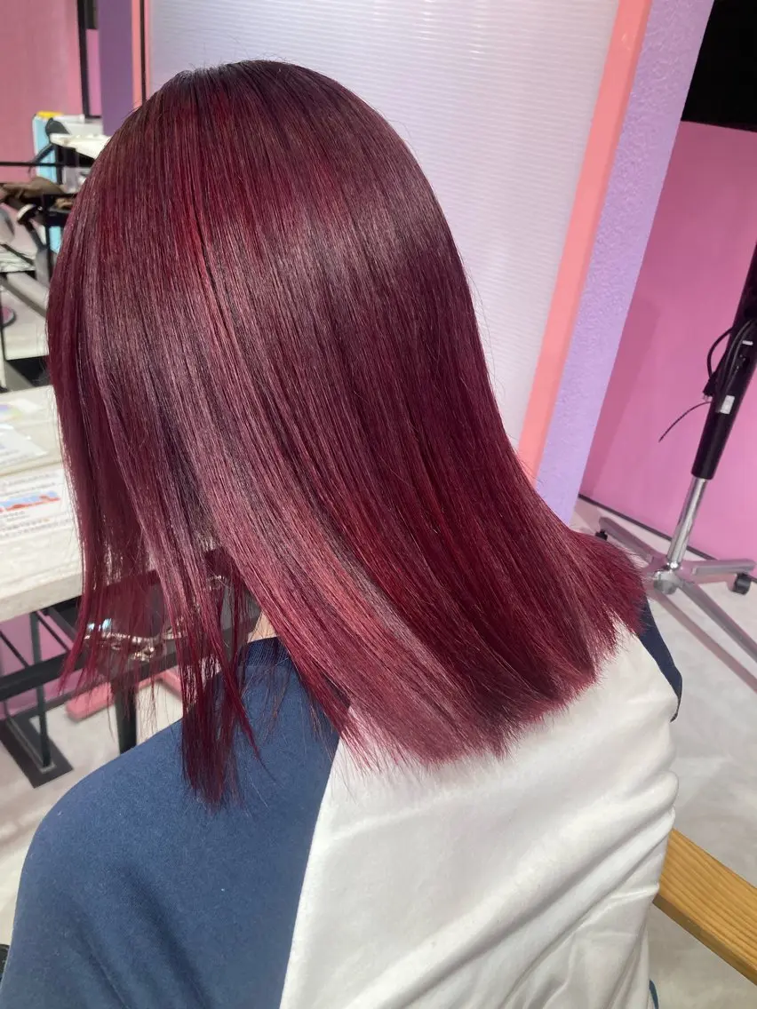 カラー レッドカラー Maison HARU宮本 楓のヘアスタイル