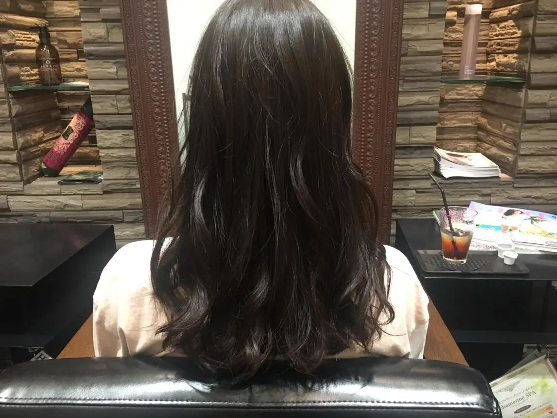 ロング カラー アッシュ ブルーカラー ブルーアッシュ 【ヌーベルバレ】 ゆきみのヘアスタイル